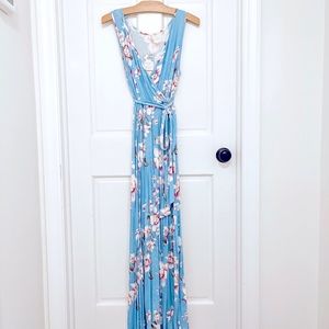 Blue Floral Dress Size Medium NWT